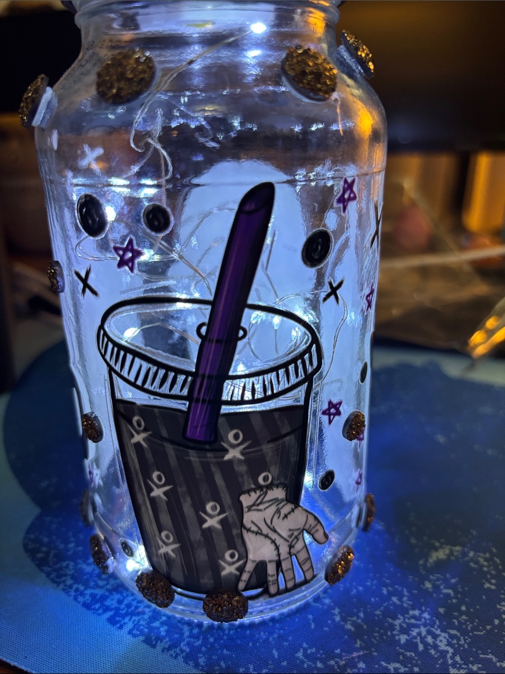 Gothic Light-Up Jar & 2 Motel Keychains Bundle - Picture 6 of 8